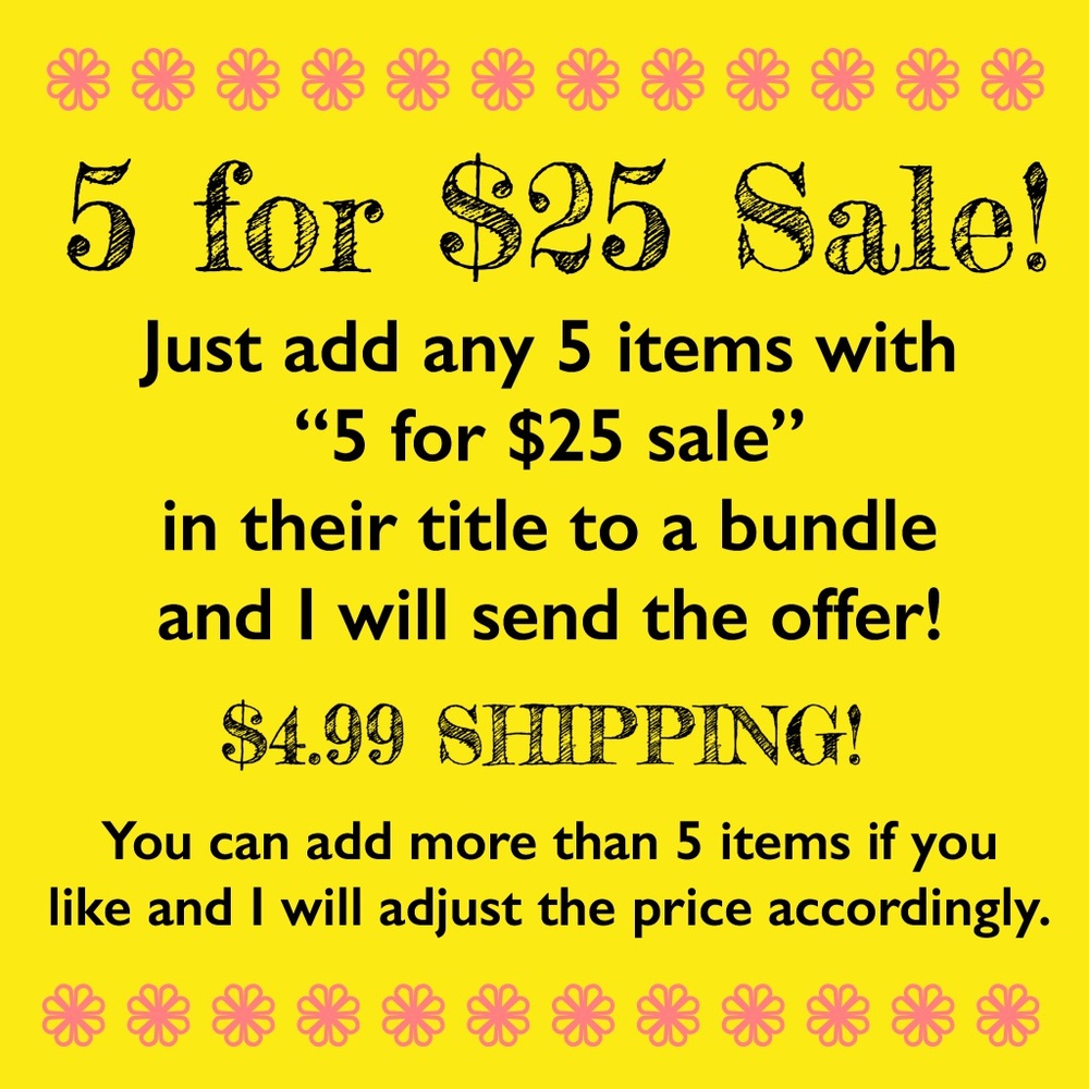 🎉5 FOR $25 sale 🎉